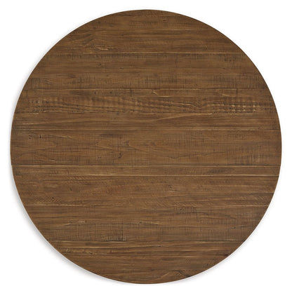 Mackifeld - Round Cocktail Table - Warm Brown