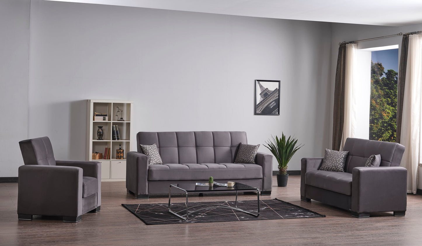 Ottomanson Armada - Upholstered Convertible Sofabed With Storage - Microfiber