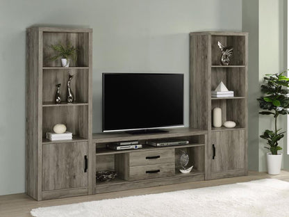 Burke - 3 Piece TV Entertainment Center - Gray Driftwood