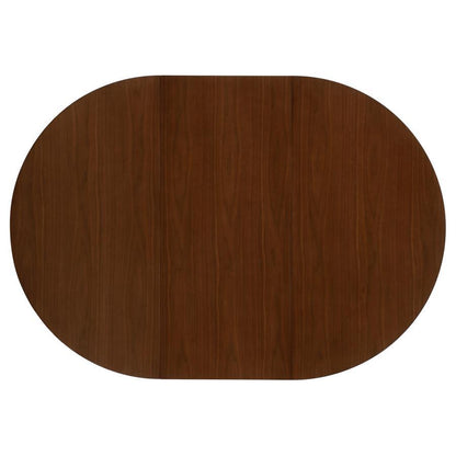 Jedda - Oval Extension Leaf Dining Table - Dark Walnut