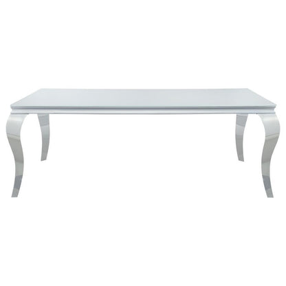 Carone - Rectangular Glass Top Dining Table