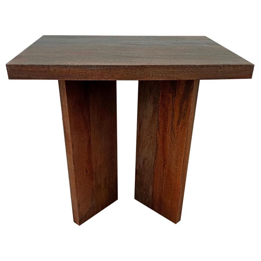 Andando - Square Solid Wood End Table - Mango Brown