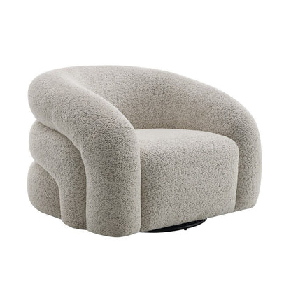 Irma - Chair With Swivel - Gray Boucle