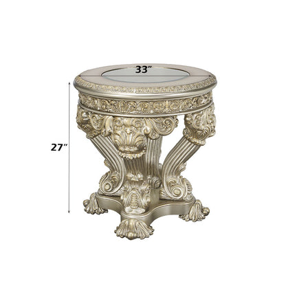 Danae - End Table - Champagne & Gold