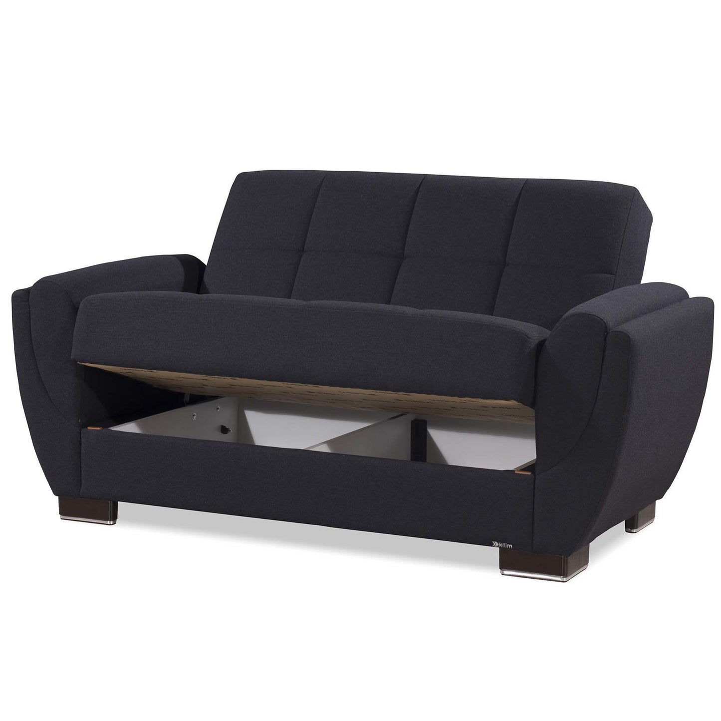 Ottomanson Armada Air - Upholstered Convertible Loveseat With Storage - Polyester