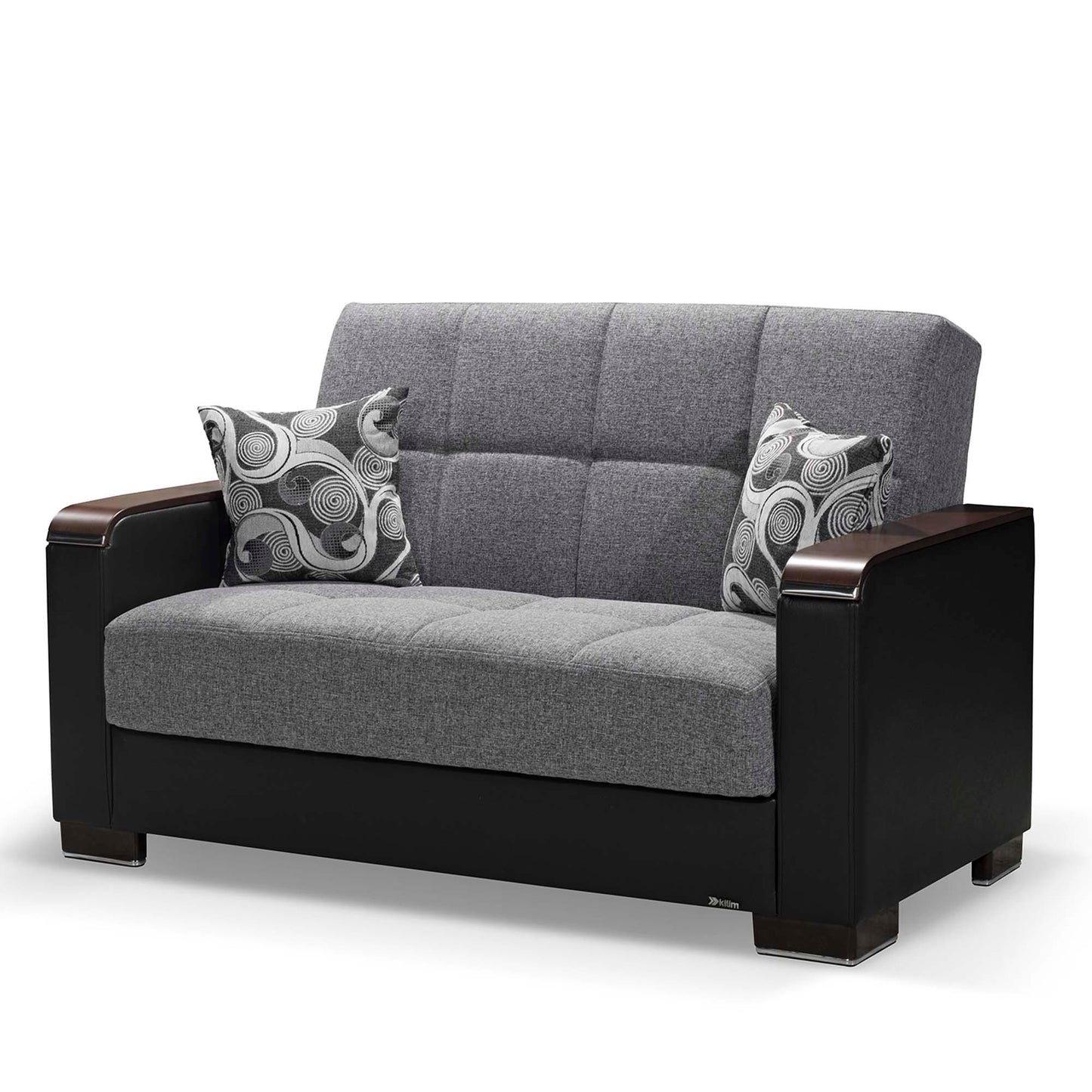 Ottomanson Armada X - Upholstered Convertible Wood Trimmed Loveseat With Storage