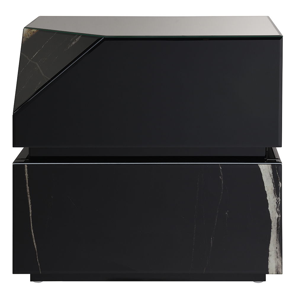 Drisana - End Table - Black Mirrored