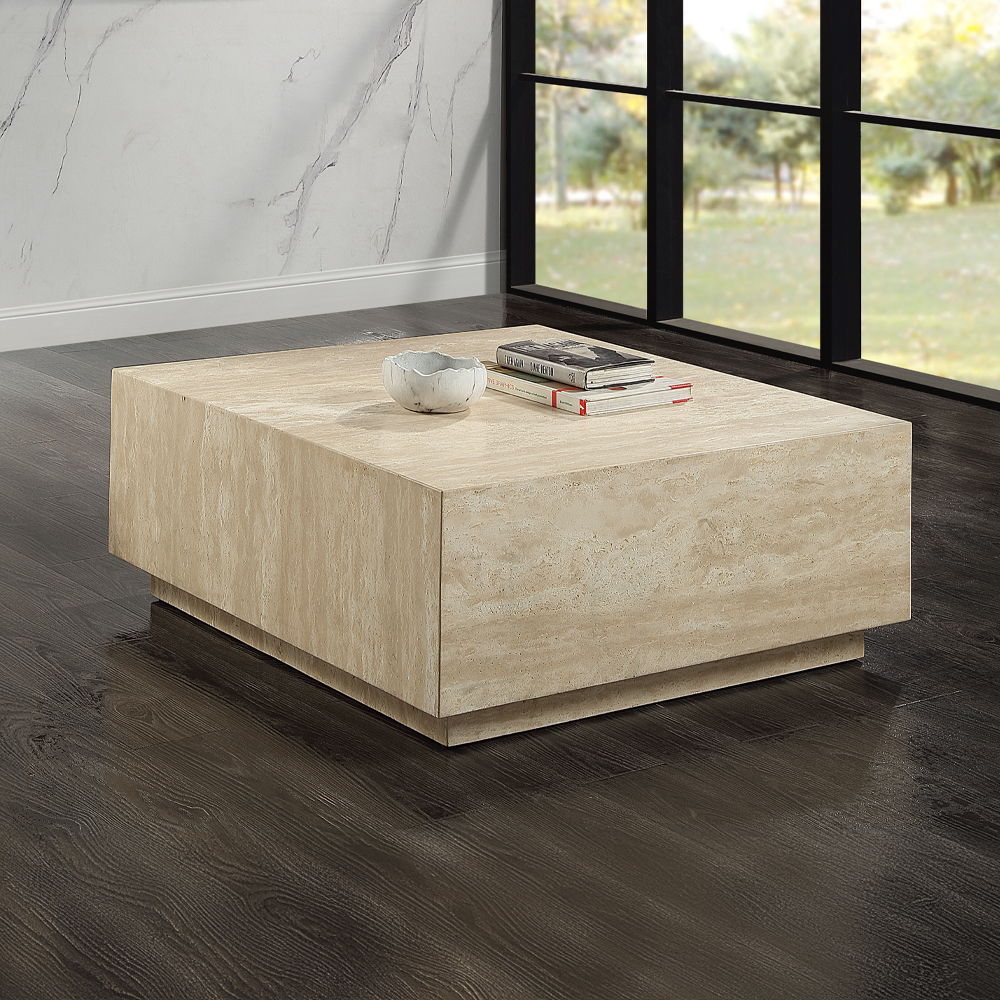 Deon - Coffee Table - Beige Marble