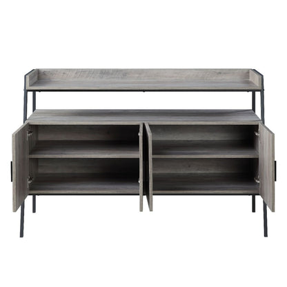 Samiya - TV Stand - Gray Oak & Black