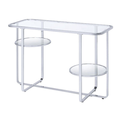 Hollo - Sofa Table - Glass & Chrome