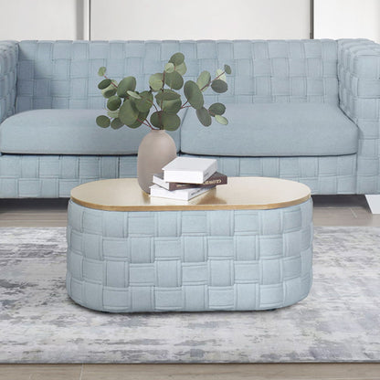 Saree - Coffee Table - Light Teal Chenille