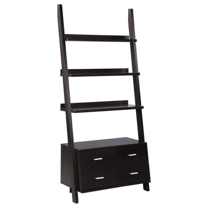 Colella - 3 Piece Storage Ladder Bookshelf Set - Cappuccino