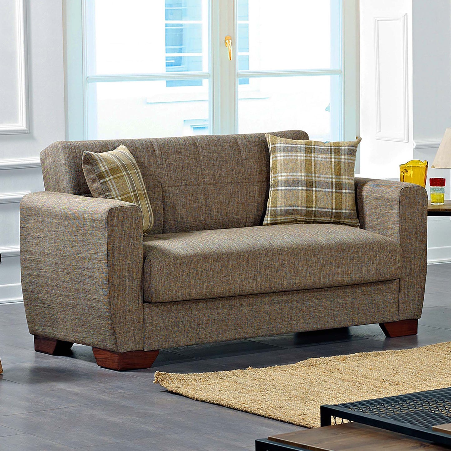 Ottomanson Barato - Upholstered Convertible Loveseat With Storage