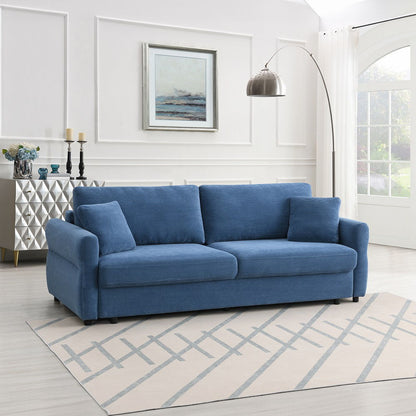 Haran - Sofa With Sleeper - Blue Fabric