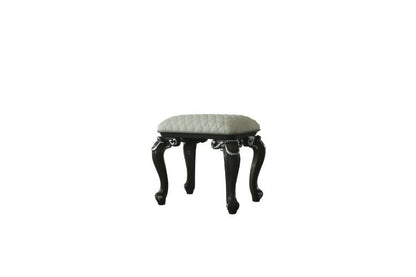 House Delphine - Stool - Ivory Fabric & Charcoal