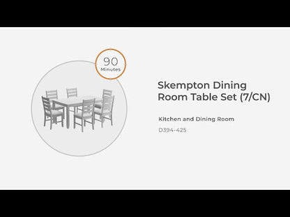 Skempton - Dining Room Table Set (Set of 7) - White